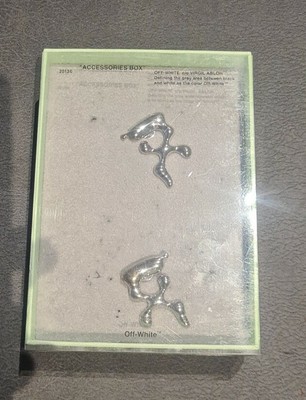 Off White C/O Virgil Abloh Earrings Shiny Small Organic Earring Silver No Colour