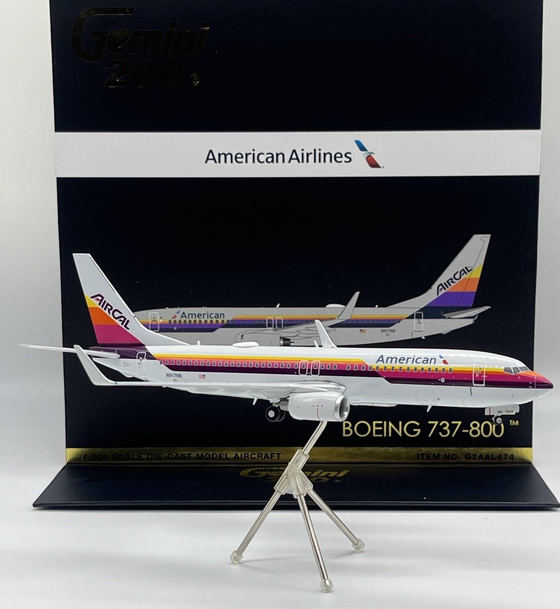 Gemini(ジェミニ)製 1/200 Korean Air B737-800 GeminiJets G2KAL033 - 737 Diecast Model, Korean Air Cargo