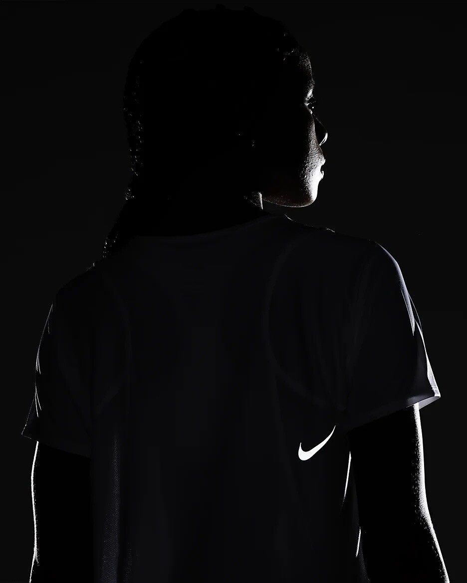 Nike Dri-FIT Race Women's Short-Sleeve Running Top M-Tall RRP £37.99 image 8