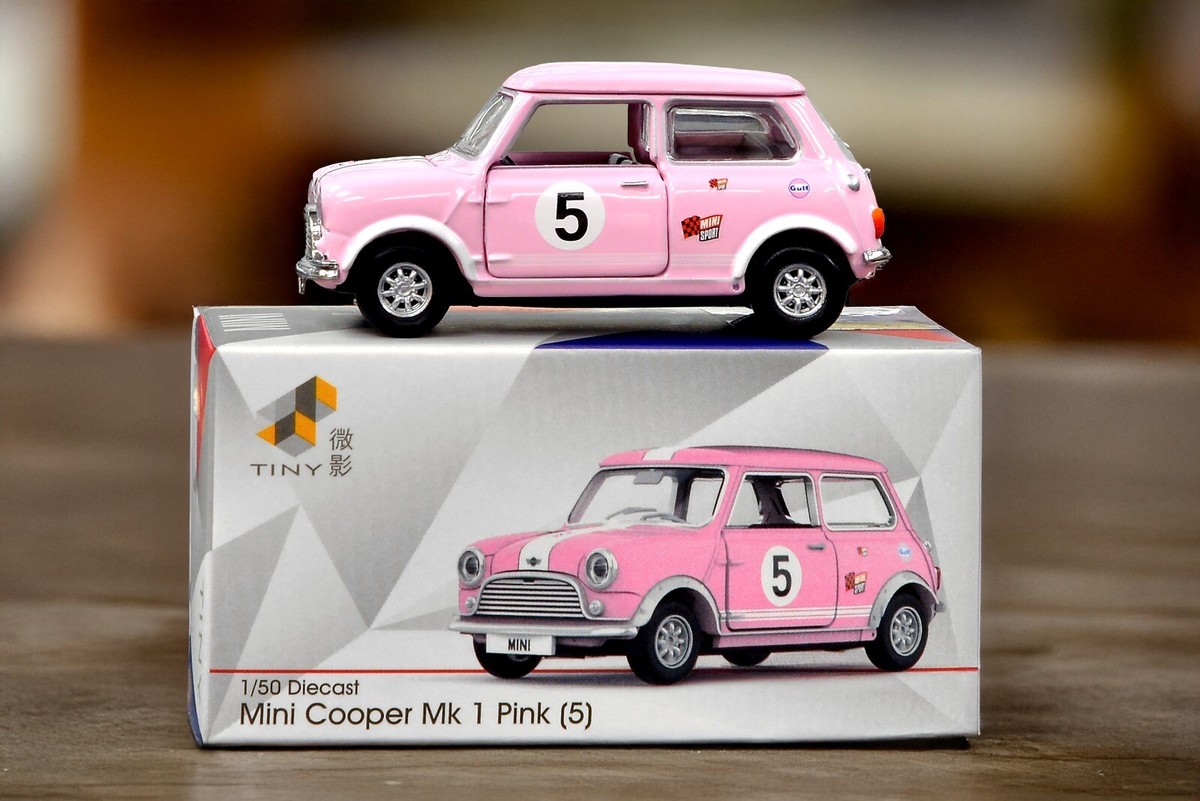 TINY Mini Cooper Mk 1 ピンク 1/50 FEB 2025 TINY #11 MINI COOPER Mk1 Pink #5 + ENGINE 1/50 | eBay