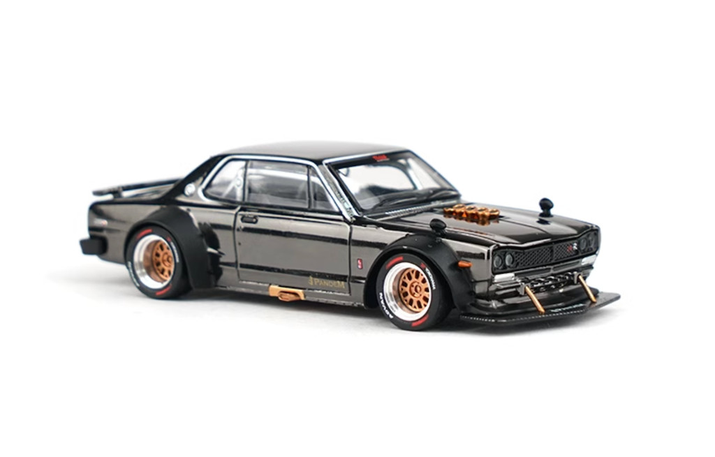 ミニカー POPRACE 1/64 SKYLINE GT-R V-S DRIFT POPRACE 1:64 SKYLINE GT-R V8 DRIFT (HAKOSUKA) DARK CHROME PR640097