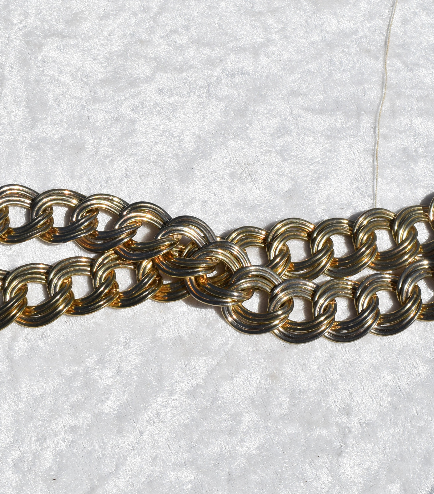 Double Circle Interlocking Link Collar Necklace G… - image 5