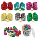20/100pcs Dog Hair Bows Rubber Bands Bling Grooming Headdress Accessory Topknot
