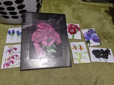 "Blood Moon Rising" Painting Watercolor On Black Paper + Optional Extra Prints