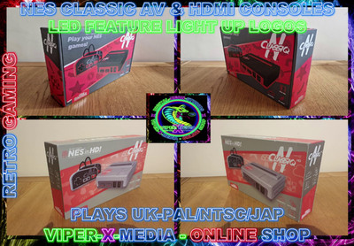 NINTENDO NES CLASSIC AV/SCART + HD HDMI KOMPATIBEL VIDEOSPIEL CARTRIDGE KONSOLEN