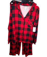Joyspun Black and Red Pajama Set Top L Pants XL New With Tags