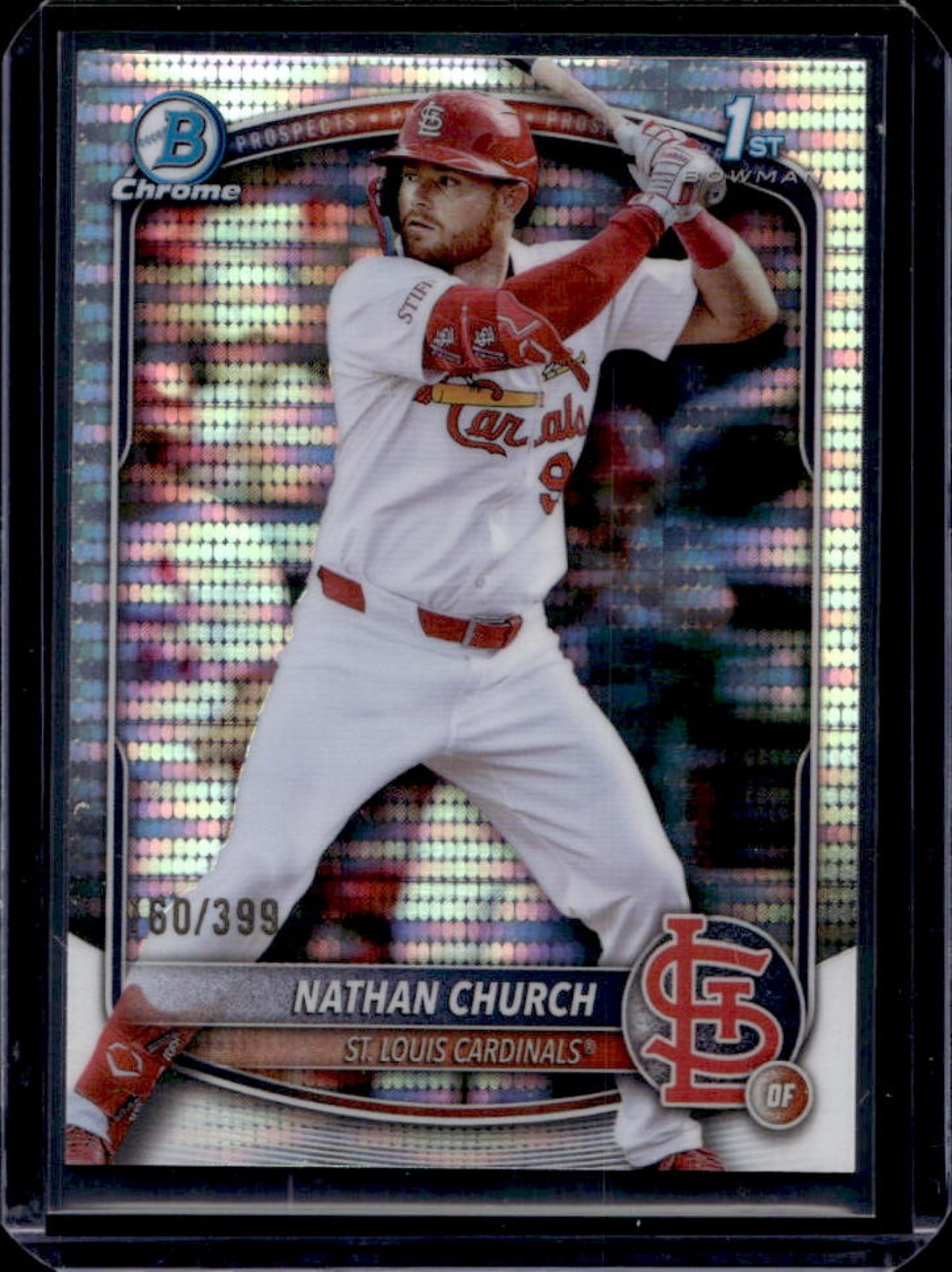 2025 Bowman Chrome Nathan Church Pulsar Refractor 1st #160/399