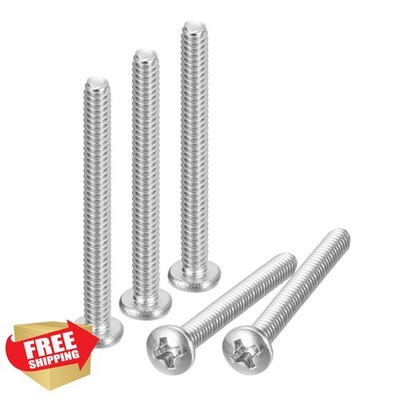 uxcell 50x #6-32 x 1-3/8'' Stainless Pan Head Screws