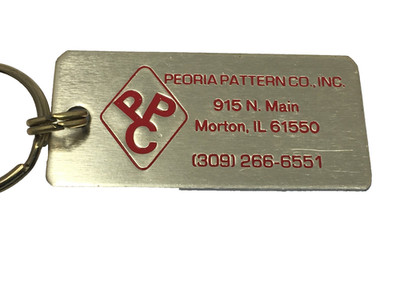 Morton IL Peoria Pattern Marching Tooling Aerospace Tech Advertising Keychain