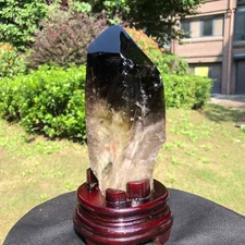 4.04LB Natural Black Crystal Quartz Mineral Specimen Healing Reiki 2515