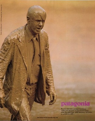 Patagonia 1989 Original Print Ad Mud Covered Businessman Outdoor Gear