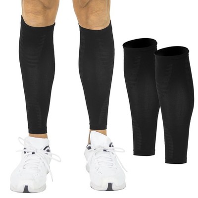 Vive Calf Compression Sleeve for Men & Women 20-30mmHg (1 Pair) - Large 