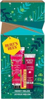 Burt's Bees Lip Balm, Squeezy Tinted Balm and Hand Cream Gift Set, Merry Melon,