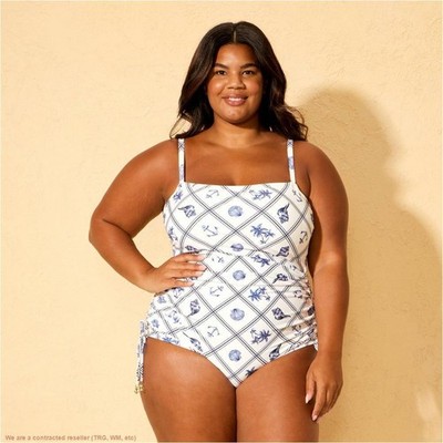 Women's Shell Print Swimsuit - Shade & Shore Blue/White 18 *SEE DEAL!!!*