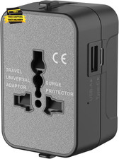 Universal Travel Adapter USB C All in One Worldwide Plug EU UK US AU                