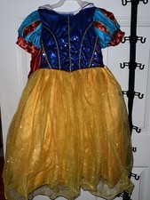 Snow White Girls Gown Costume Size 4 with Headband and Tiara