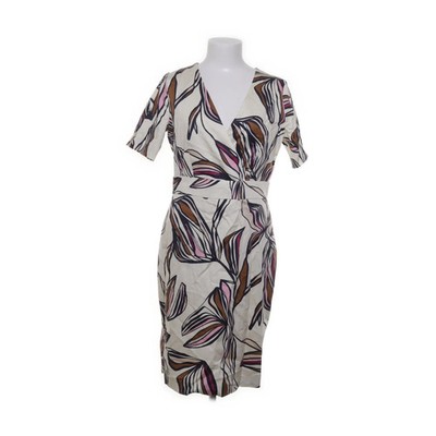 Comma, Kleid, Größe: 38, Beige/Mehrfarbig, Baumwolle/Elasthan, Blumen #VNV