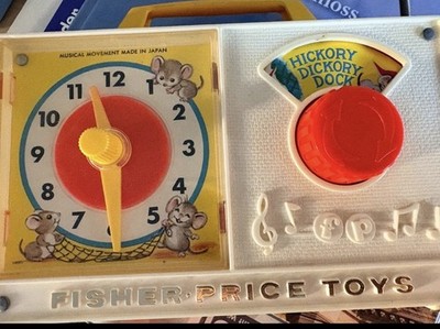 Hickory Dickory Dock  Lernuhr / Musikspielzeug mit Spieluhr Vintage