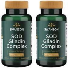 Swanson Sod Gliadin Complex 300 mg 60 Caps (2 Pack)