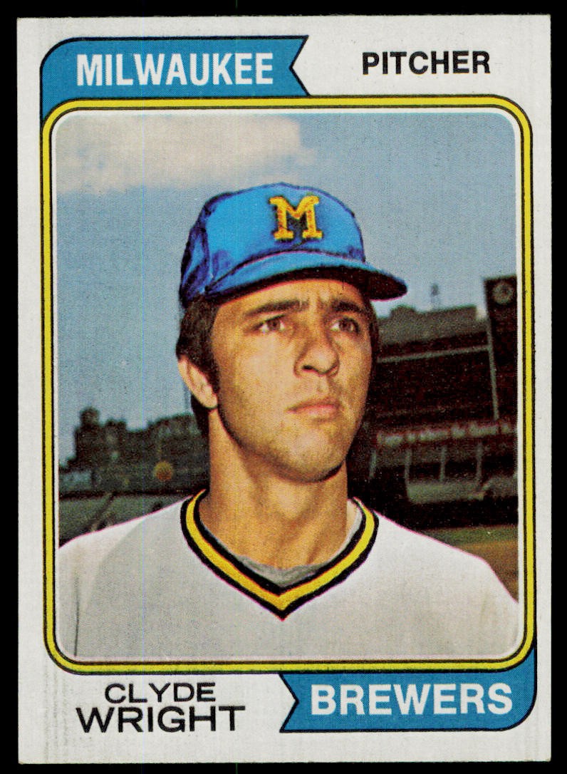 1974 Topps Clyde Wright 525 Milwaukee Brewers