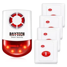 Daytech Remote Emergency Strobe Siren Alarm Kit Waterproof Outdoor Loud Panic...