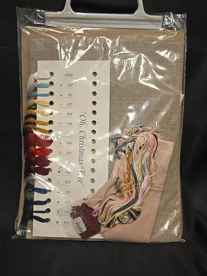 NOS Lavender & Lace OH CHRISTMAS TREE Counted Cross Stitch Chart Pattern Vintage - Image 4 of 4