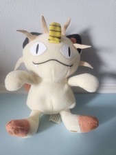 Vintage Pokemon Nintendo Meowth Beanie Plush Toy Hasbro 6" 1998 Hasbro