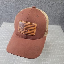Ariat Hat Cap Snap Back Mens Brown Trucker Me...