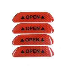 4pz Rosso Porta Auto Adesivi Segno Aperto Sicurezza Riflettente Segno Avvertimen