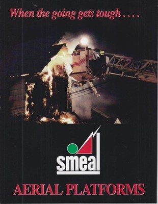 Smeal Fire Truck Aerial Platforms sales folder c 1989