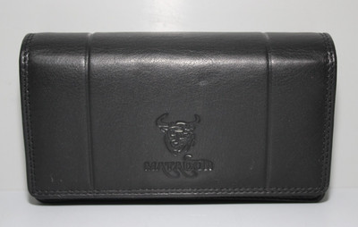 MATADOR BRÜGGE XL Damen Leder Langbörse Luxus Geldbörse RFID 16x9x3,5 cm Schwarz