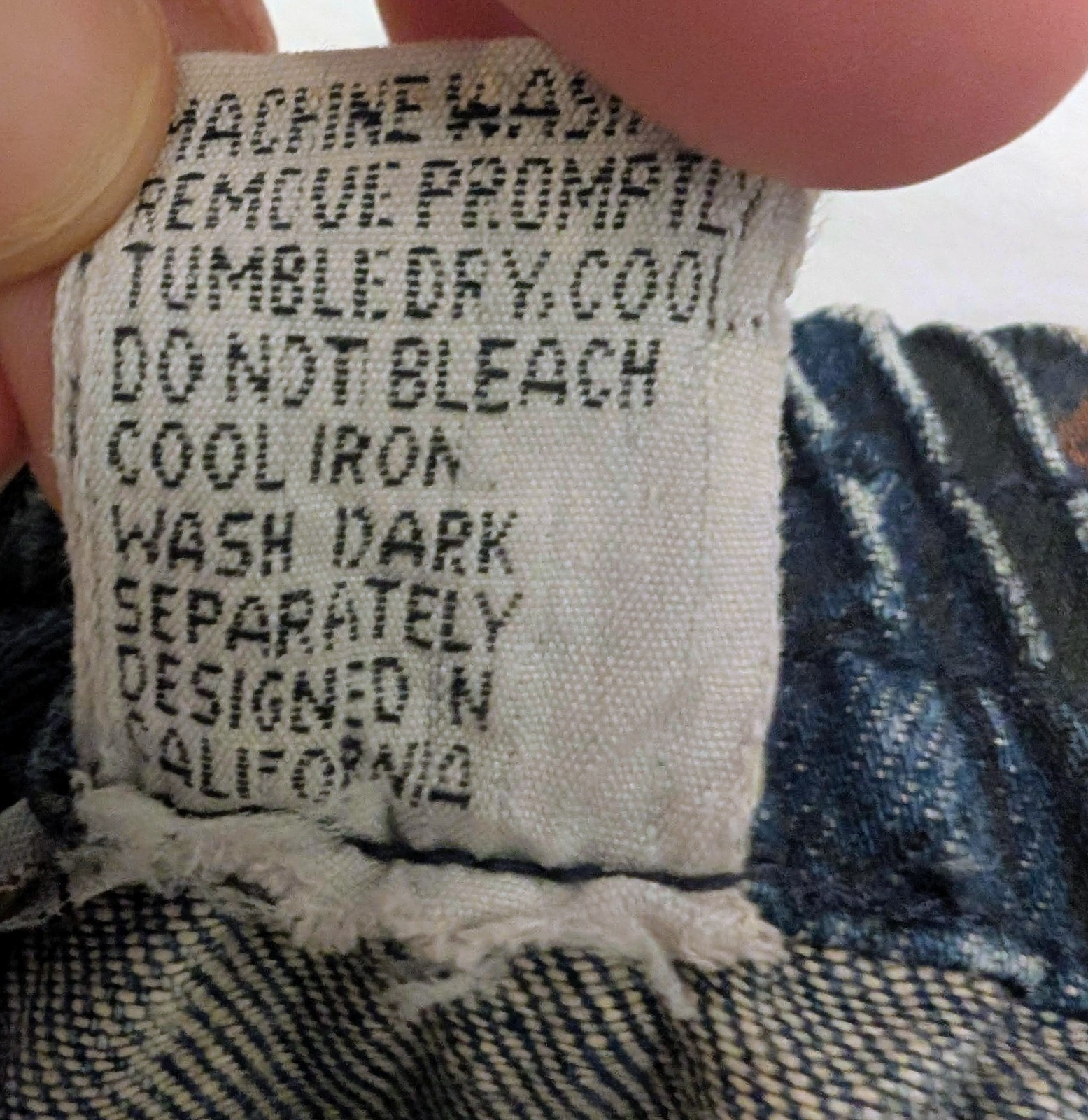 Vintage Stonewashed Patchwork Distressed Denim Sh… - image 8