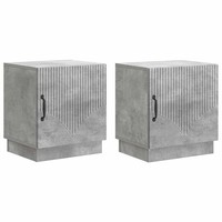 Nachttisch Beton Grau 43 X 34,5 X 47 Cm Holzwerkstoff 2Er Set