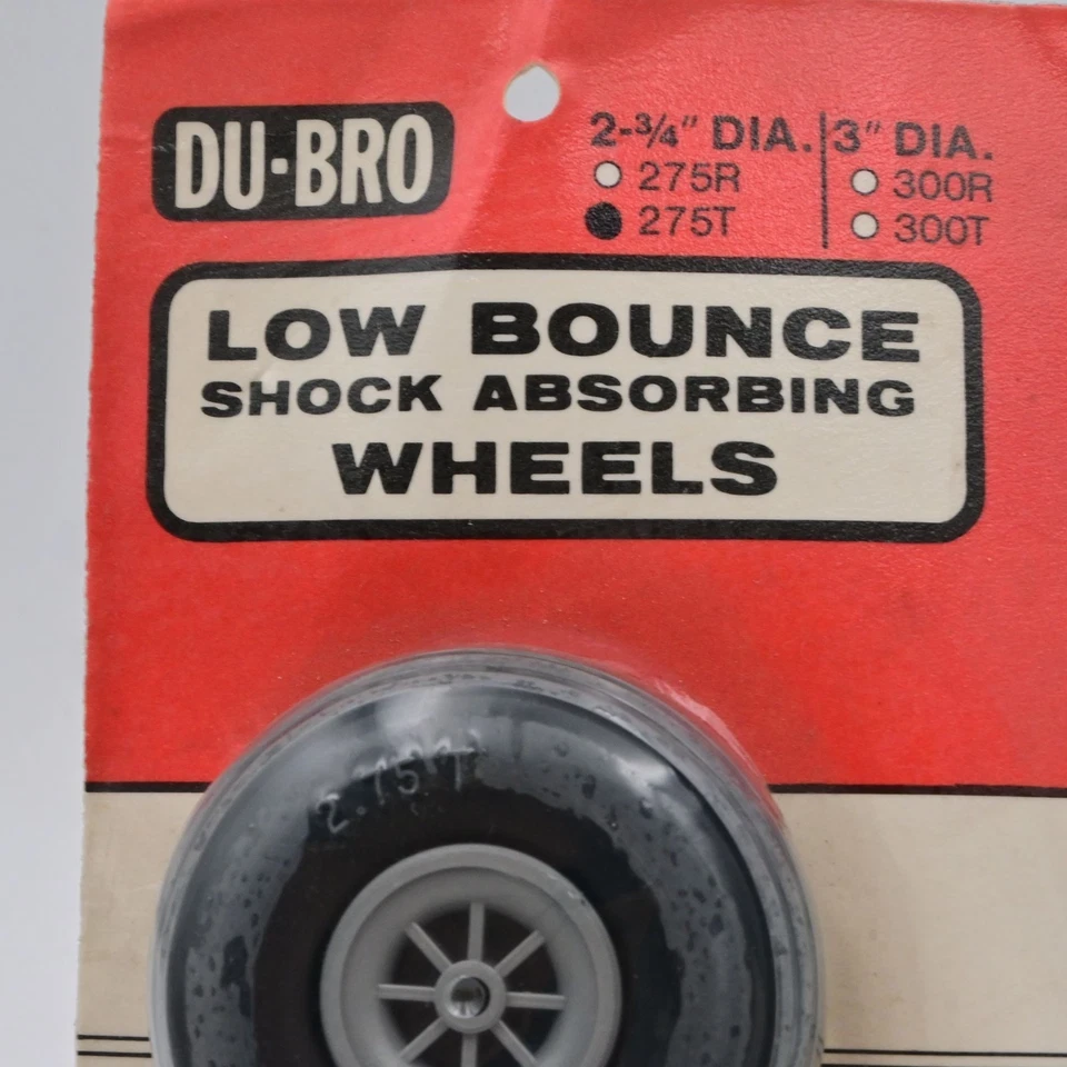 Ruedas amortiguadoras de bajo rebote Du-Bro 275T 2-3/4" de diámetro para aviones de radiocontrol Foto 3 de 4