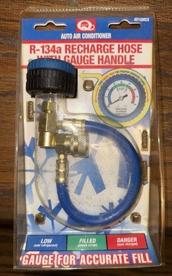 Quest 401GMCS R-134a Recharge Hose With Gauge Handle AUTO AIR CONDITIONER NOS