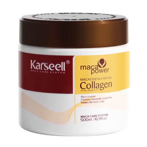Collagen Hair Treatment Deep Repair Conditioning Argan Oil Mask, 16.9 oz 500ml