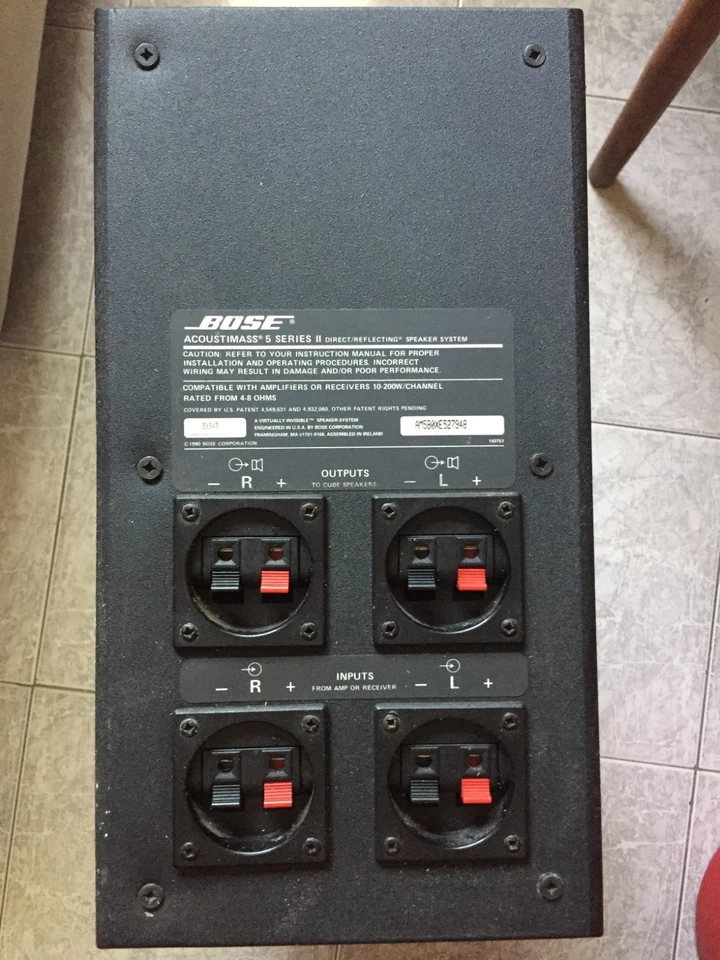 2 CASSE/DIFFUSORI BOSE ACOUSTIMASS 5 SERIES II + SUB WOOFER. 1990. OTTIMO! - Immagine 3 di 4