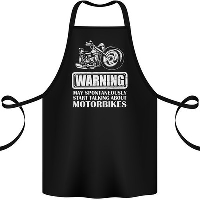 Start Sprechen Über Motorräder Lustig Biker Baumwolle Schürze 100% Bio