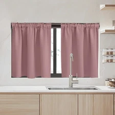 34x30 in Blackout Curtains, 2 Panels, Wild Rose, Insulating Drapes