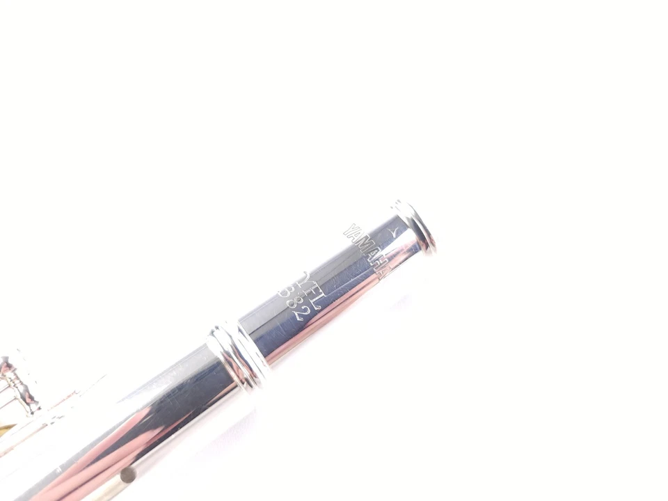 Flauta Yamaha 382 (~362) cabeza plateada intermedia pie B agujero abierto reacondicionada+ Foto 4 de 4