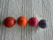 Vintage Ping Two Tone Golf Balls Eye Pink Orange Red Lavender White Spanish Bay