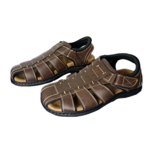 Dockers Mens Fishermans Sandals Memory Foam Closed Toe Pull On Shoe Sz 11W Wide