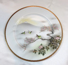 VTG. 1960s IWANE Japanese Hand-painted Porcelain Dinner Plate #4