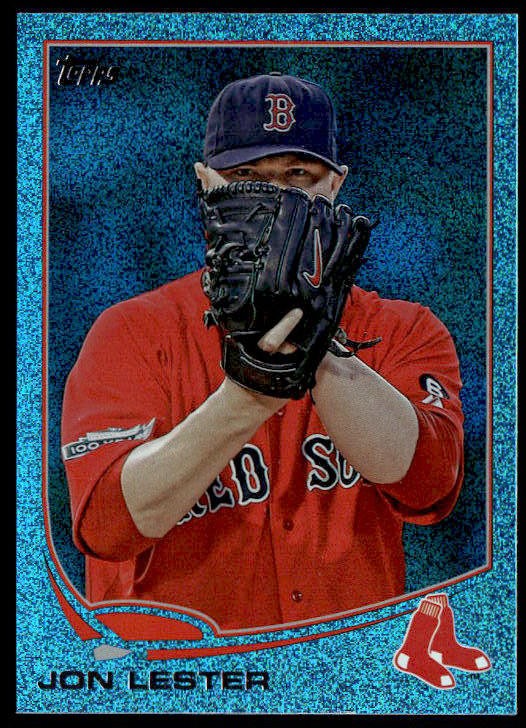 2013 Topps #541 Jon Lester Silver Slate Blue Sparkle