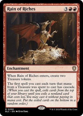 Rain of Riches 0200 MTG BLC  Rare NP