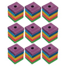 50pcs Bird Parrot Toys Wood Blocks Square Wood Chip Toys Chewing Toys Bite Toys