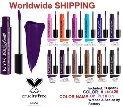 NYX Professional Makeup Liquid Suede Cream Lipstick COLOR, Oh Put On, LSCL20