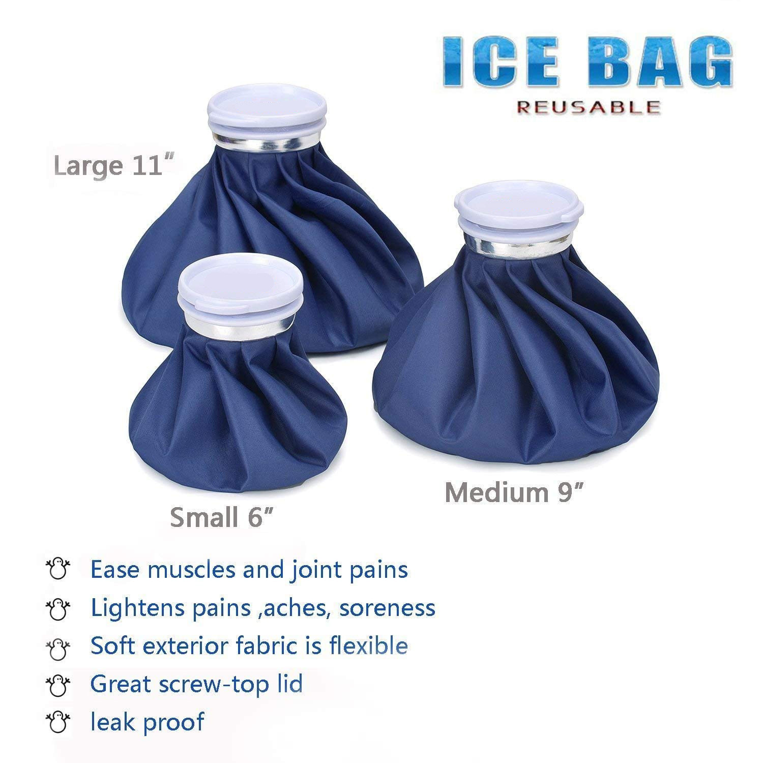 1/3PCS Ice Bags Packs Knee Neck Reusable Cold Relief Pain Headache Sport Injury