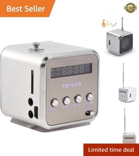 Portable FM Radio Bluetooth 5.0 Speaker 2 in 1, Digital Speaker Music MP3/4...