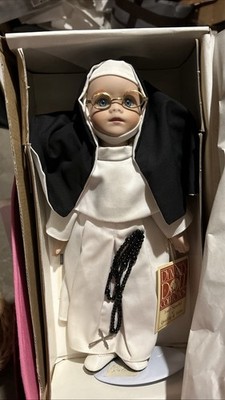 Dynasty Doll Collection Sister Francis Augustine with Stand & Tag 14  Tall W/box